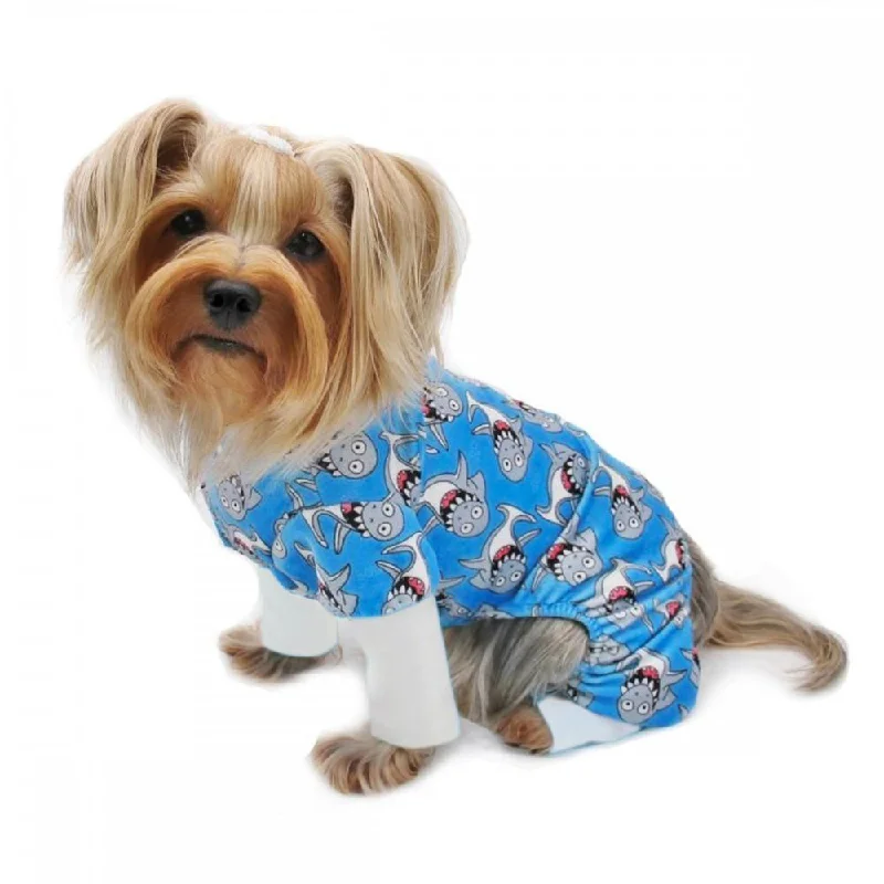 Ultra Soft Minky Silly Sharks Dog Pajamas