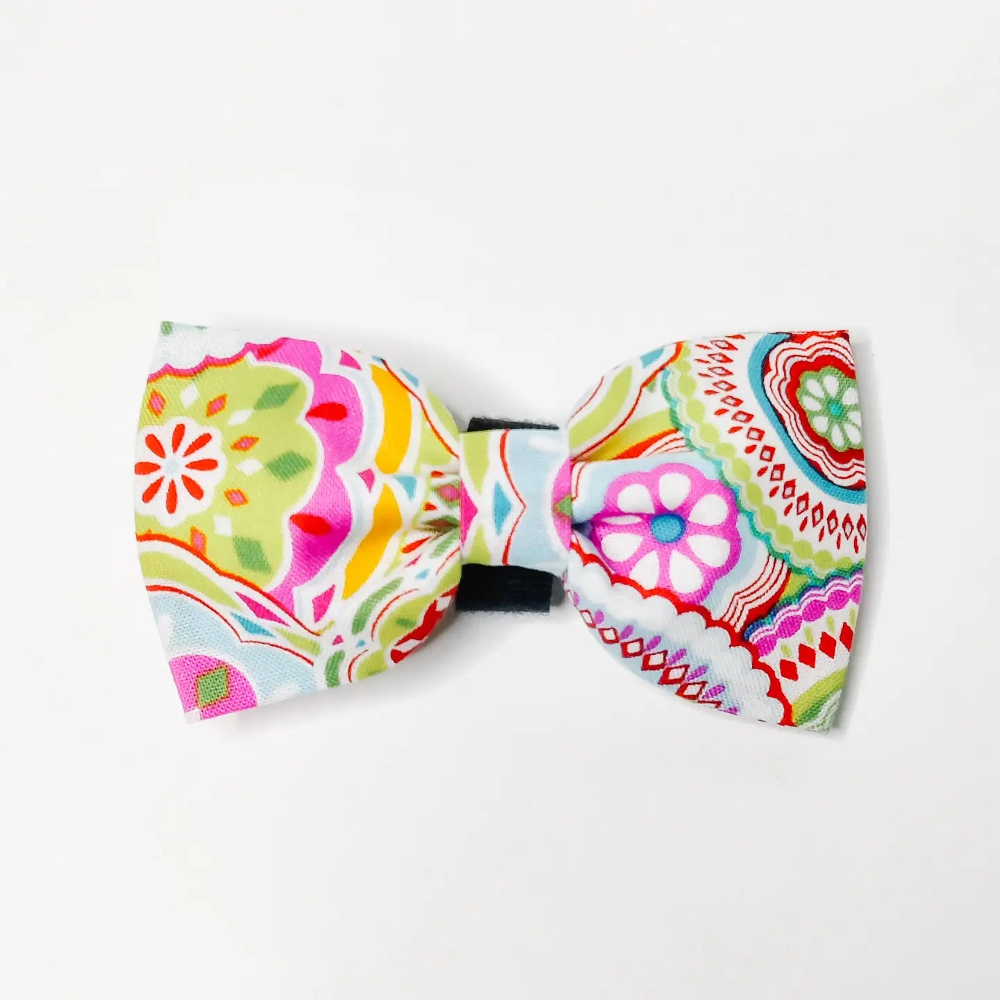 Bright Paisley Dog Bow Tie