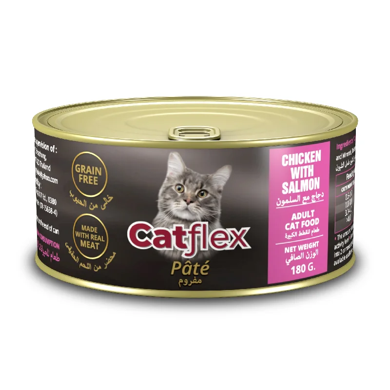 CATFLEX CANNED CATFOOD PATE  CHICKEN AND SALMON 180GR