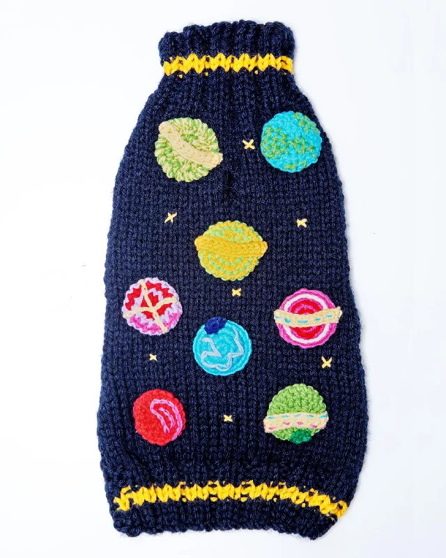 Galaxy Handknit Dog Sweater