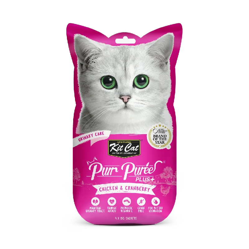 Kit Cat Purr Puree Plus Urinary Care Chicken & Cranberry (4 x 15G)