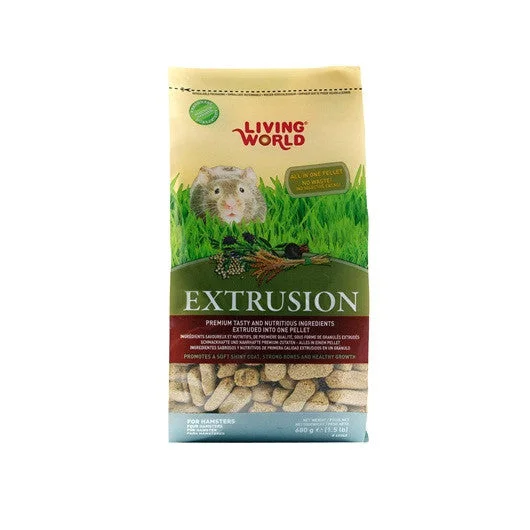 Living World Extrusion Hamster Food; available in 2 sizes