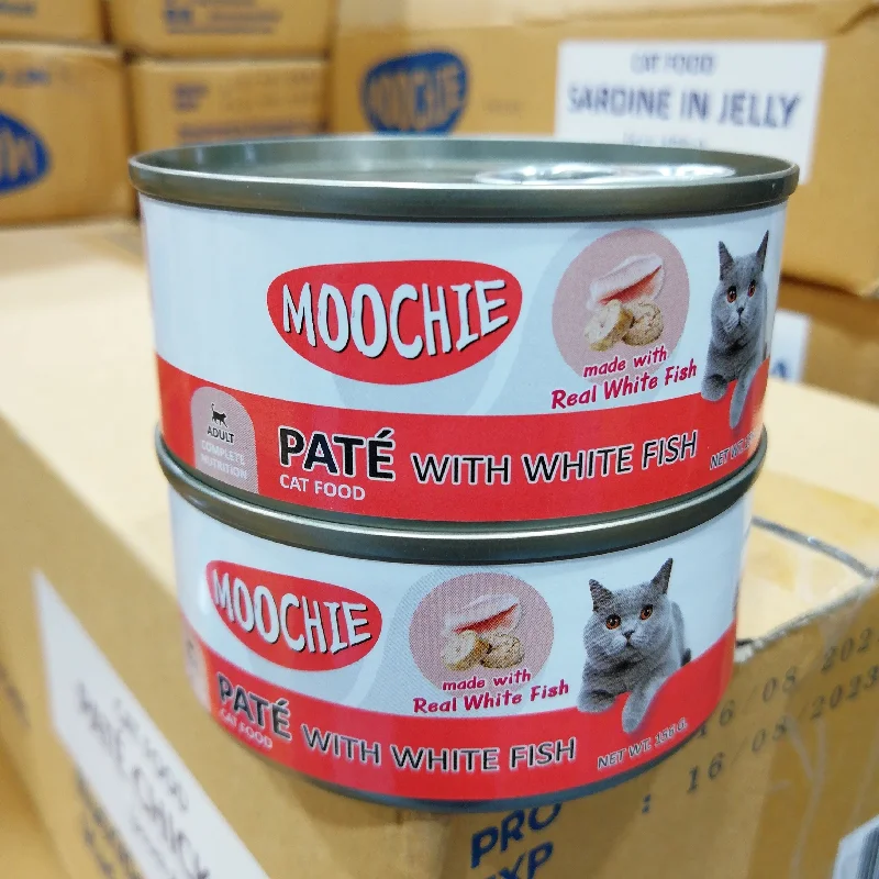 MOOCHIECATFOOD CAN  PATE WITH FISH CTN 156GRX24