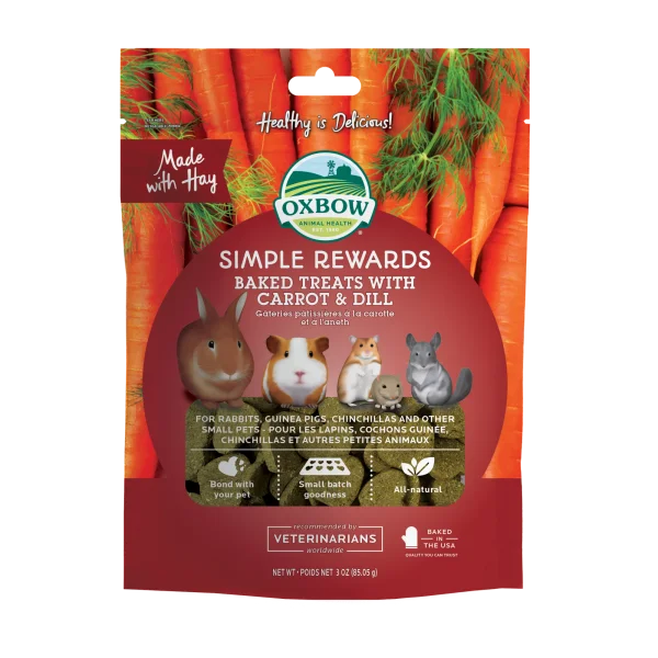 Oxbow Simple Rewards Baked Treats with Carrot & Dill 85g