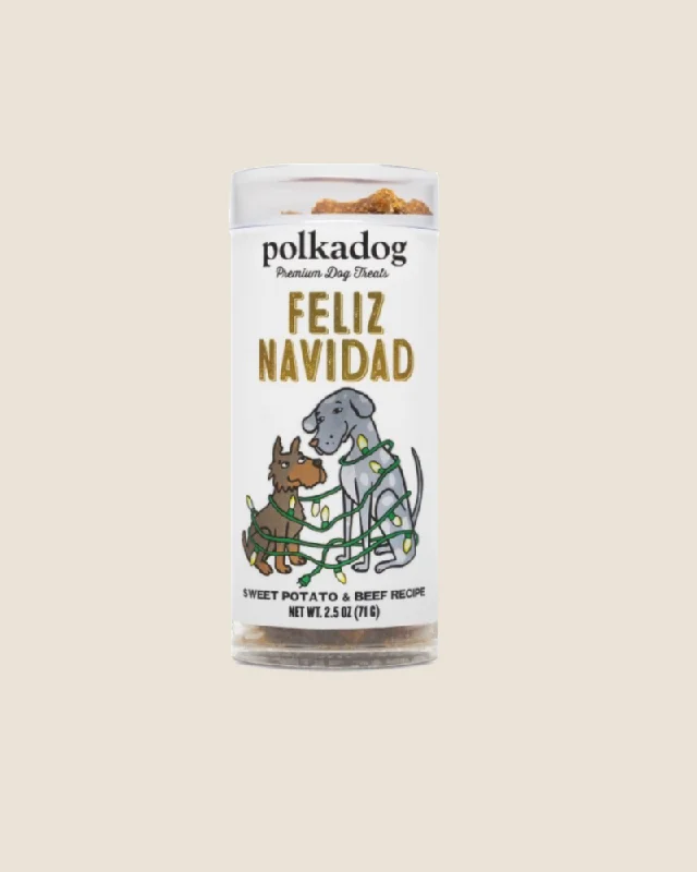 Feliz Navidad Beef & Sweet Potato Holiday Mini Tube Dog Treats