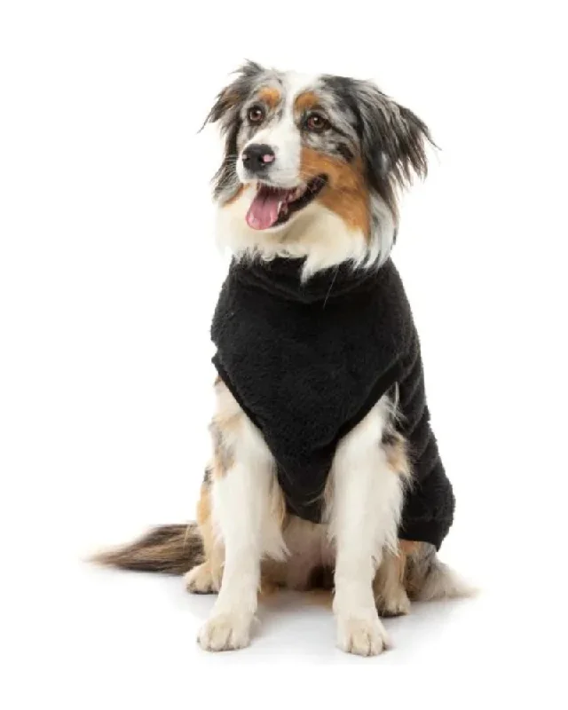 Turtle Teddy Dog Fleece in Carbon Black